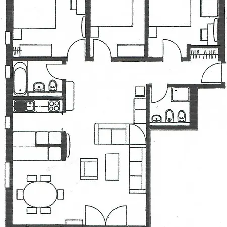 Apartment Swissme - 100qm - Balkon - 2 Bäder - Parkplatz - Fußbodenheizung St. Moritz